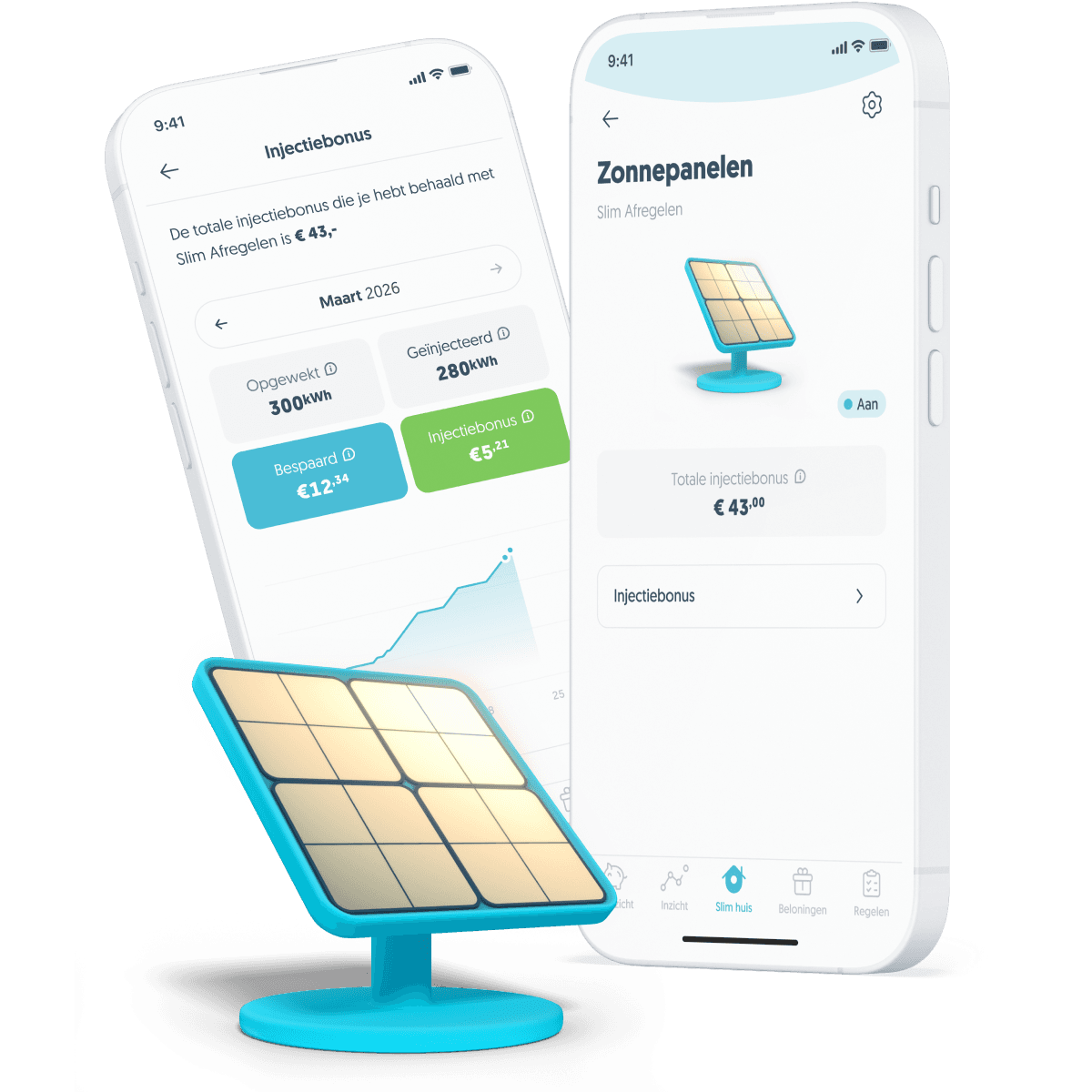 Zonnepanelen kennisbank appschermen