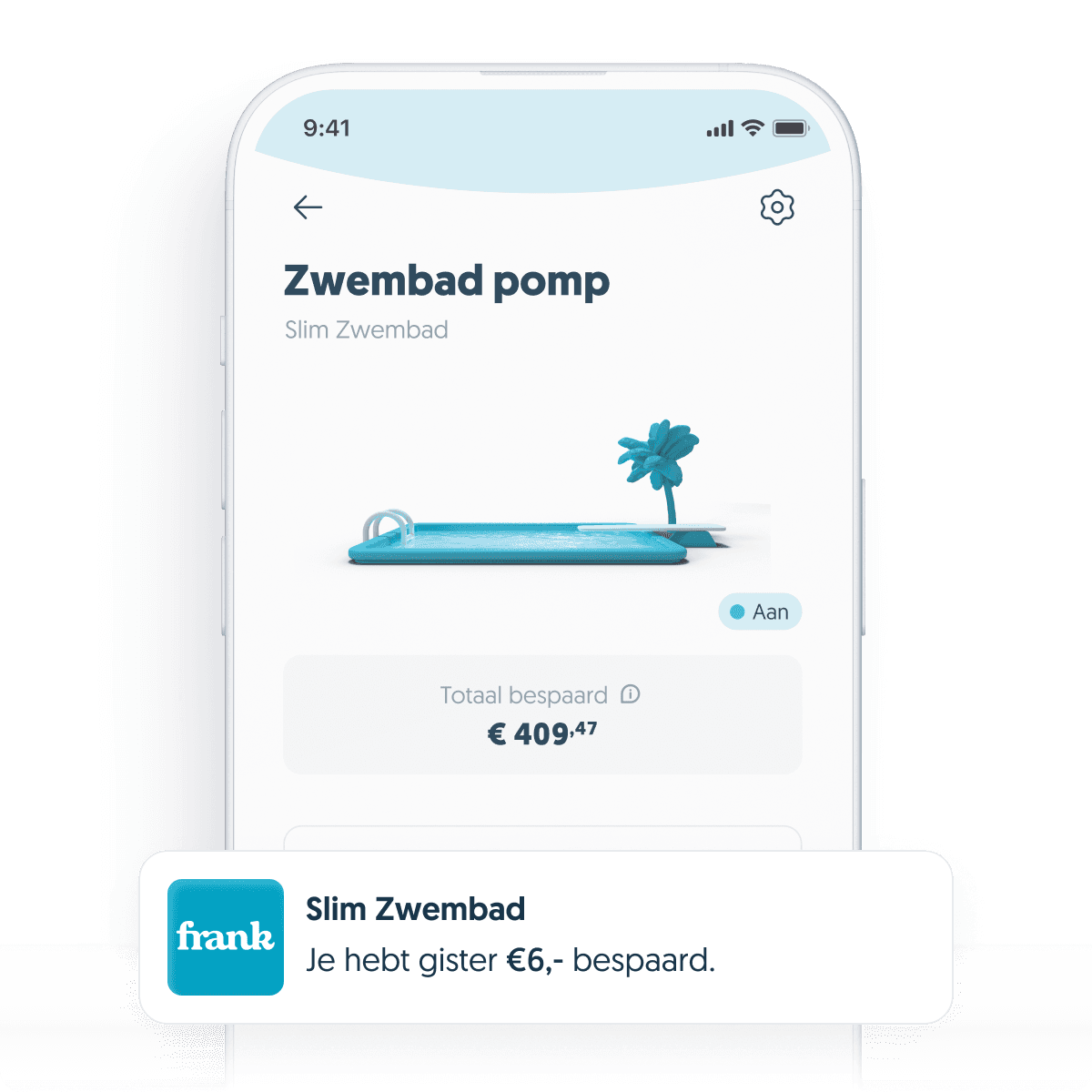 Slim zwembad in de app